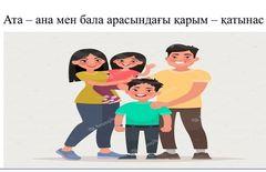 «Ата-ана мен бала арасындағы қарым-қатынас»